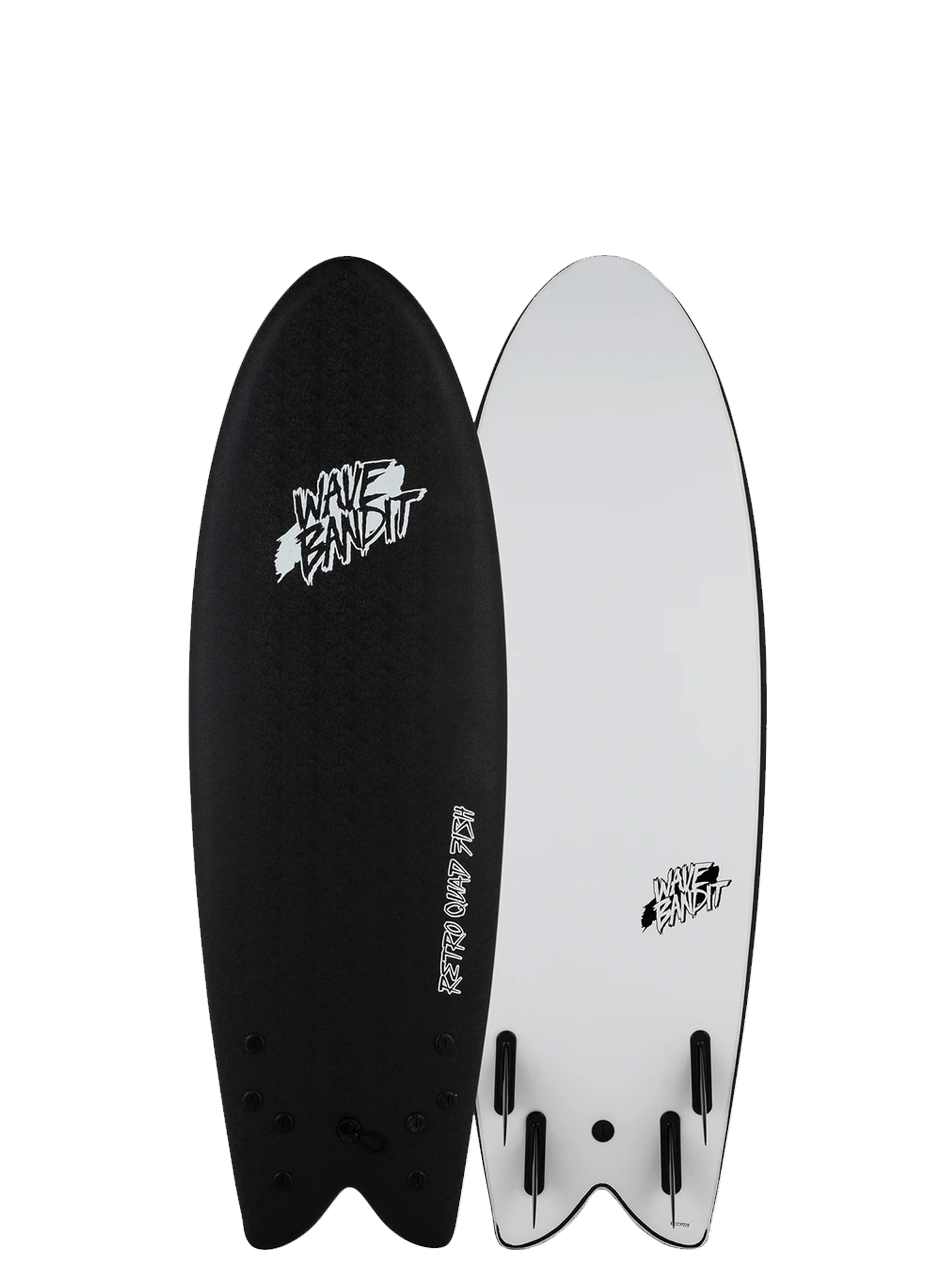 Wave Bandit Retro Fish 5.8 Quad Black 20